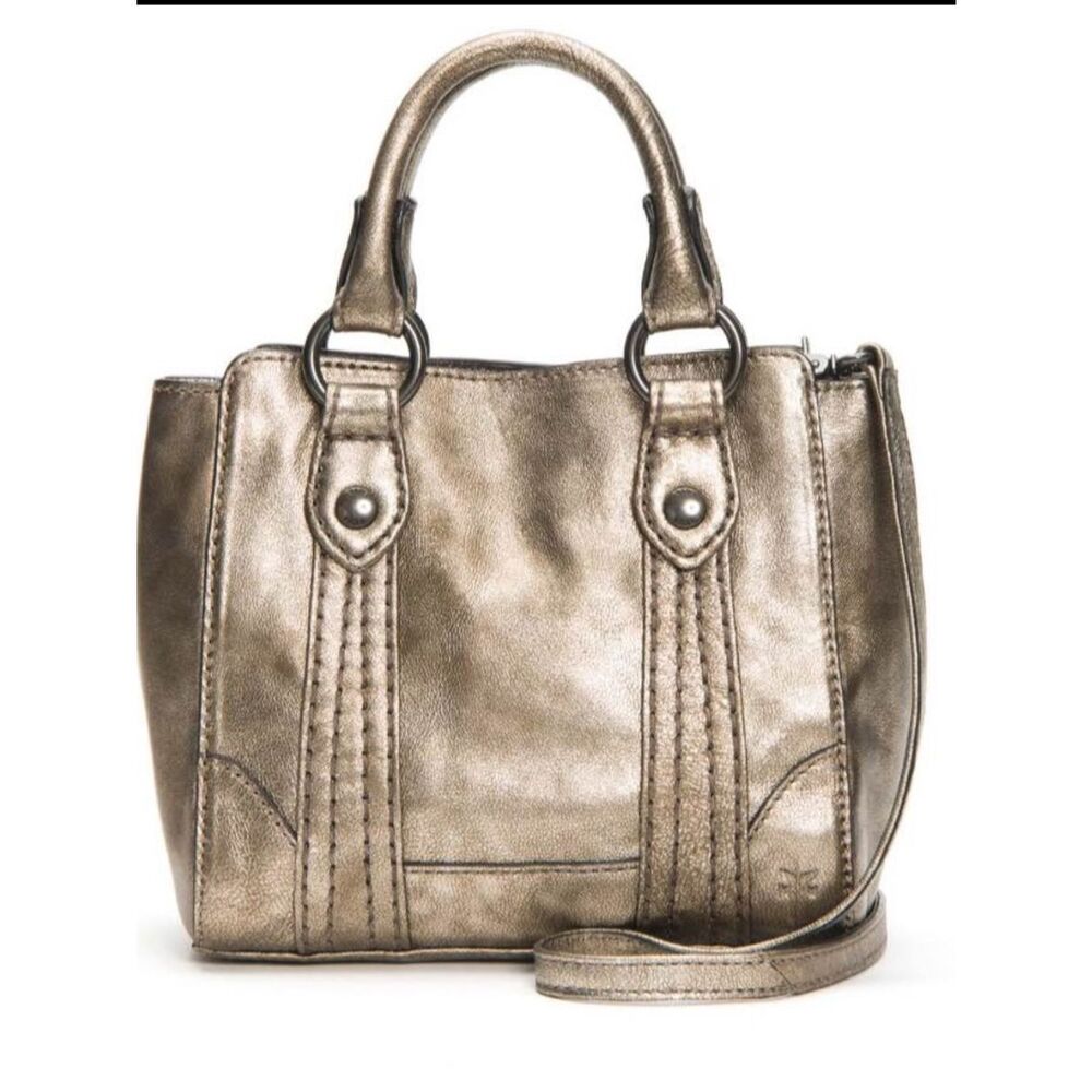 Frye Melissa Mini Metallic Leather Crossbody Tote Bag